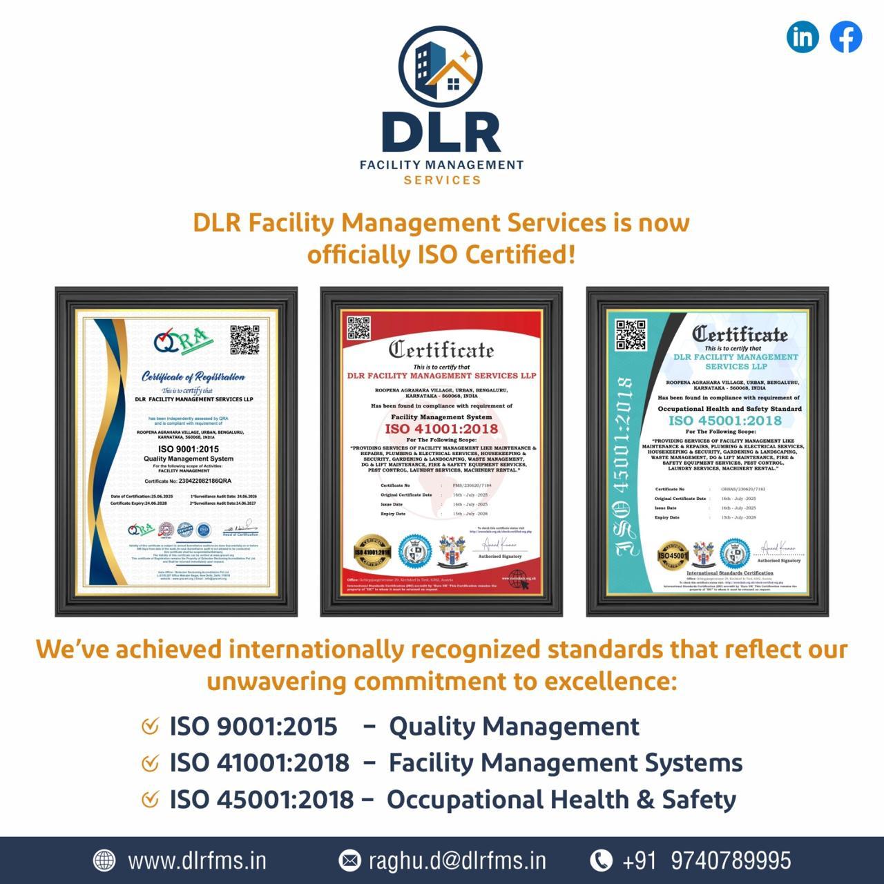 DLR FMS ISO Certifications